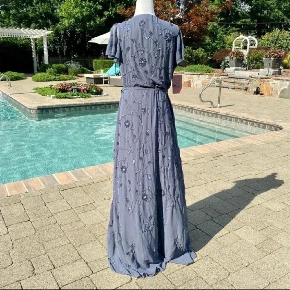NWT Anthropologie BHLDN Plymouth Formal Beaded Maxi Wrap Dress 12 - Picture 10 of 10